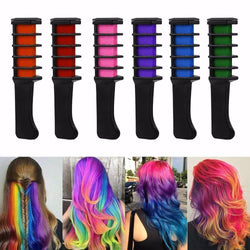 6 Pcs Hair Color Dye Chalk Comb