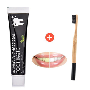 Bamboo Natural Activated Charcoal Toothpaste + Toothbrush