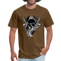 Skull with Guns Men's T-Shirt - brown