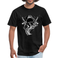 Skull with Guns Men's T-Shirt - black