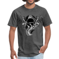 Skull with Guns Men's T-Shirt - heather black