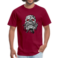 Skull with Red Eye Men's T-Shirt - burgundy