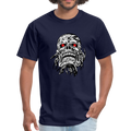 Skull with Red Eye Men's T-Shirt - navy