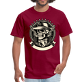 Skull Hat Men's premium T-Shirt - burgundy