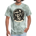 Skull Hat Men's premium T-Shirt - military green tie dye