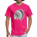 Skull King Side Men's T-Shirt - fuchsia