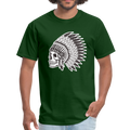 Skull King Side Men's T-Shirt - forest green