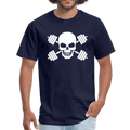 Gym Hard Skull Men's T-Shirt - navy